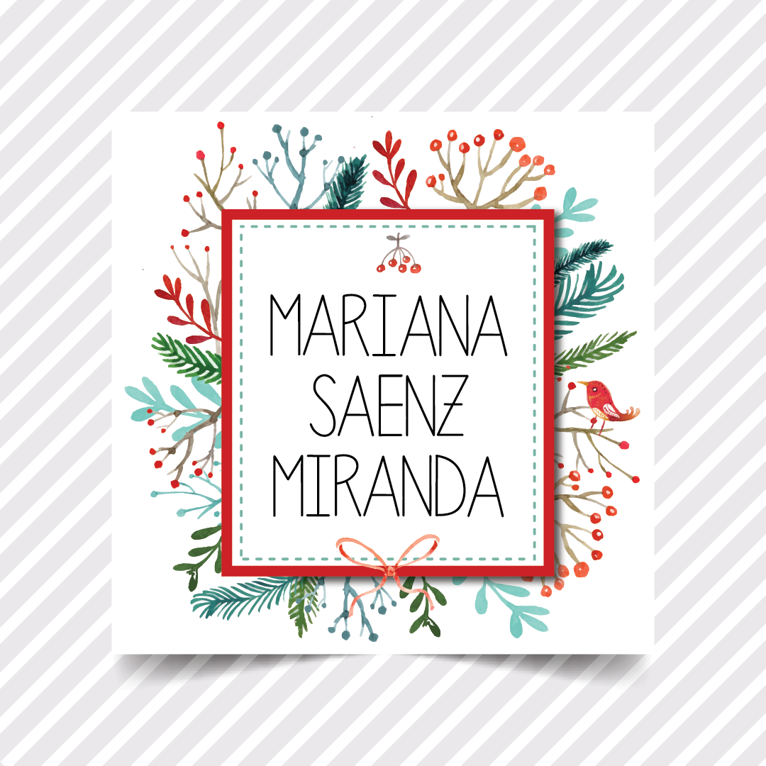 Etiquetas Regalo Navidad 01 - 36 pzas
