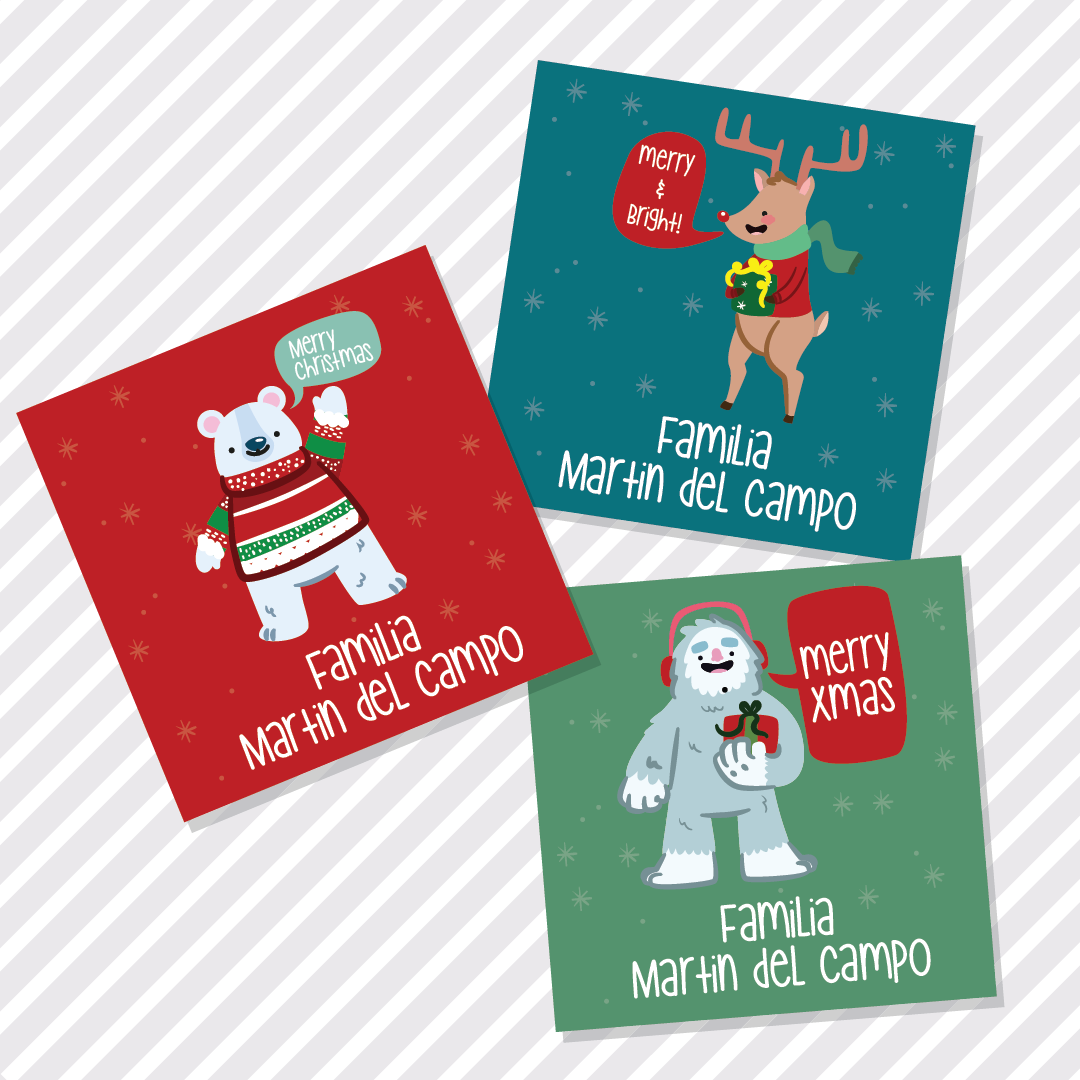 Etiquetas Regalo Navidad 03 - 36 pzas