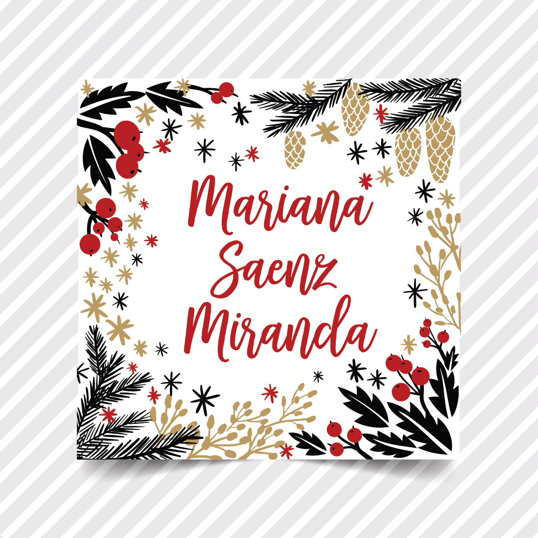 Etiquetas Regalo Navidad 08 - 36 pzas