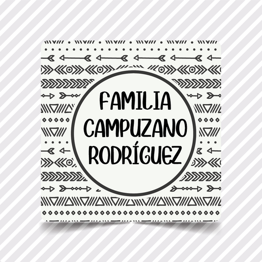 Etiquetas Regalo Familia 12 - 36 pzas