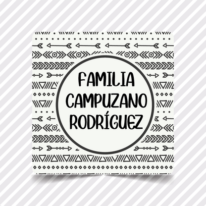 Etiquetas Regalo Familia 12 - 36 pzas